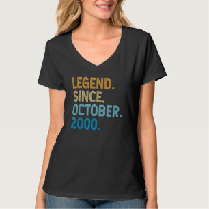 22 Jahre alte Legende seit Oktober 2000 22. Geburt T-Shirt