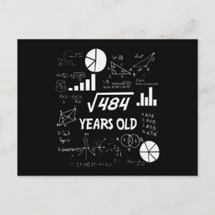 22 Jahre alter Geburtstag Mathelehrer 22. Geburtst Postkarte