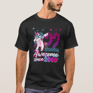 22 Jahre altes Einhorn Dabbing 22. Geburtstag Einh T-Shirt