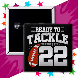 22 Jahre altes Tackle Football Party 22. Geburtsta Button
