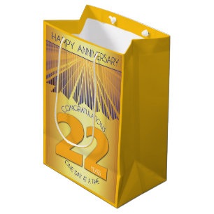22 Jahre Golden Ray 12-Schritte-Jubiläum Mittlere Geschenktüte