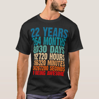22 Jahre Phantastisches Geschenk 22 Jahre alt 22 J T-Shirt