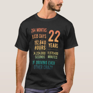 22 Jahre verheiratet Lustiger 22. Hochzeitstag T-Shirt