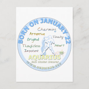 22. Januar - Aquarius Postkarte