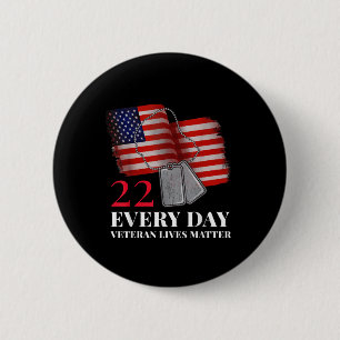 22 Jeden Tag lebt Veteran Veteran Suizid Awarene Button