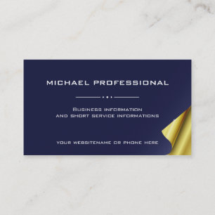 22 Modernes Berufliches Business Card-blaues Gold Visitenkarte