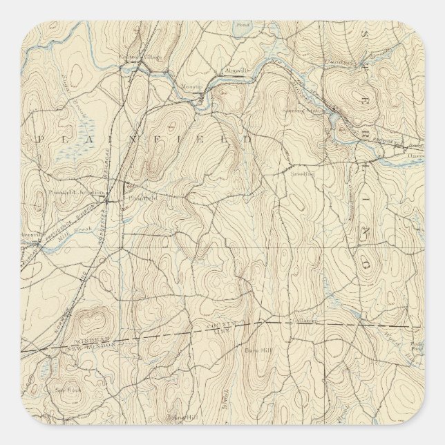 22 Moosup Quadratischer Aufkleber (Vorderseite)