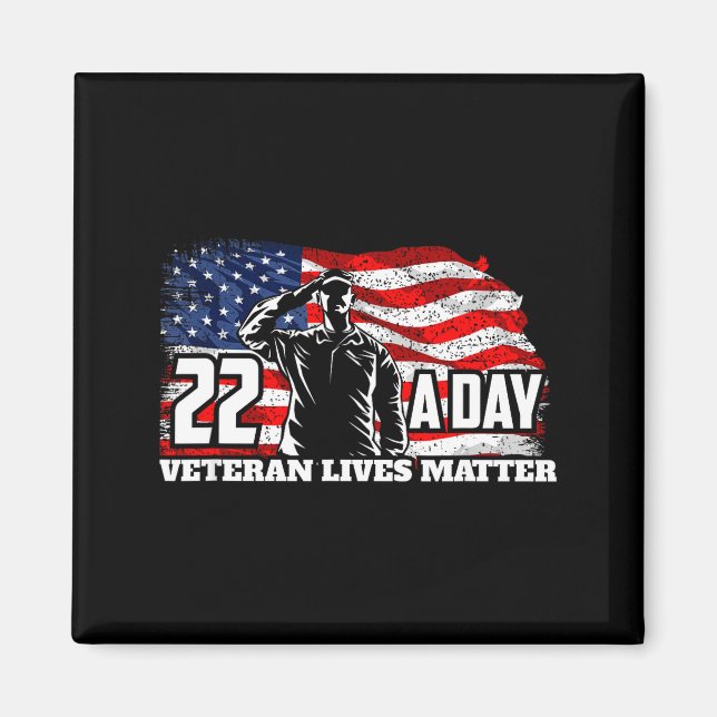22 Per Day Veteran Lives Suicide Awareness Usa Fla Magnet (Vorne)
