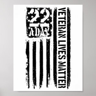 22 pro Tag Veteran lebt Veteranen-Selbstmord-Bewus Poster