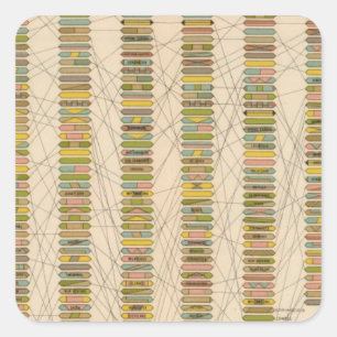 22 Rang der Städte Quadratischer Aufkleber