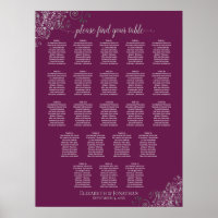 22 Tabelle Seating Chart Cassis Lila Gray