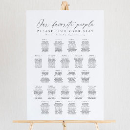 22 Tabellen Unsere Lieblings-Sitzkarte Poster