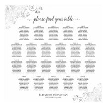 22 Tafellacy Silver White Wedding Seating Chart