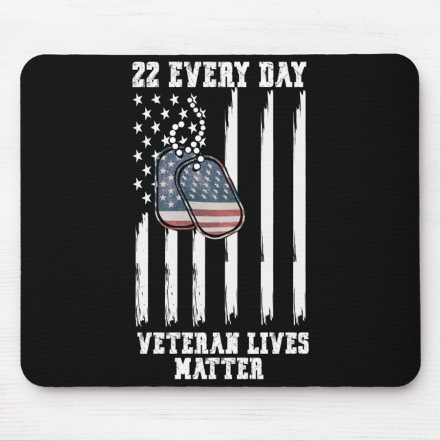 22 Tägliches Veteran-Bewusstseins-Performance-Desi Mousepad (Vorne)