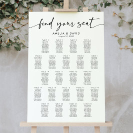 22 Tische finden Sie Ihre Sitzkarte. Poster