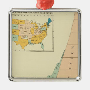 22 Wachstumselemente von Bevölkerung 17901890 Silbernes Ornament