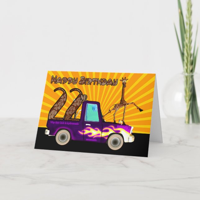 22. Warum diese Giraffe wie Fett-Blitze ist, B Karte (Vorderseite)