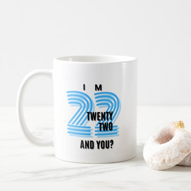 22 & Zählen Kaffeetasse (Mit Donut)