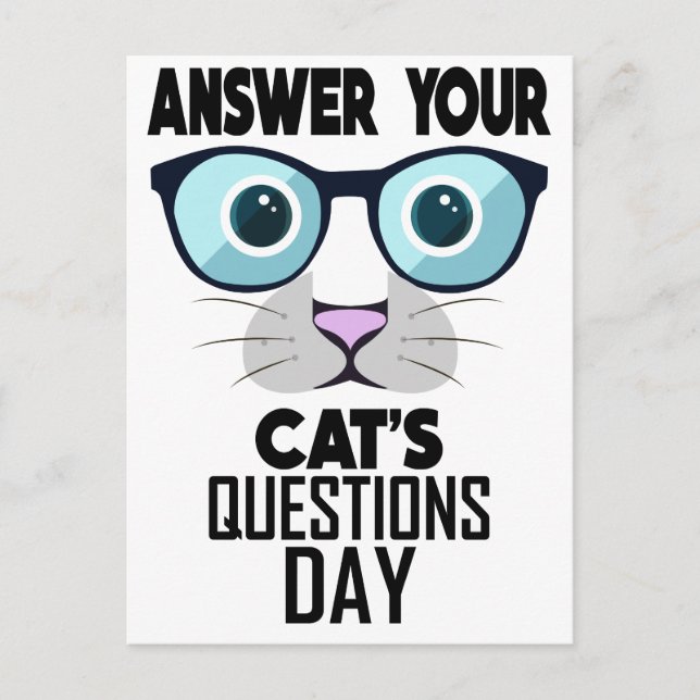 22nd January - Answer Your Cat Fragestunde Day Postkarte (Vorderseite)