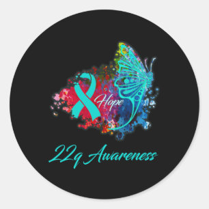 22q Awareness Syndrome Awareness Runder Aufkleber