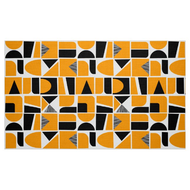 230616 - Gelb orange und schwarz. Stoff (Fat Quarter (45,7 x 55,9 cm))