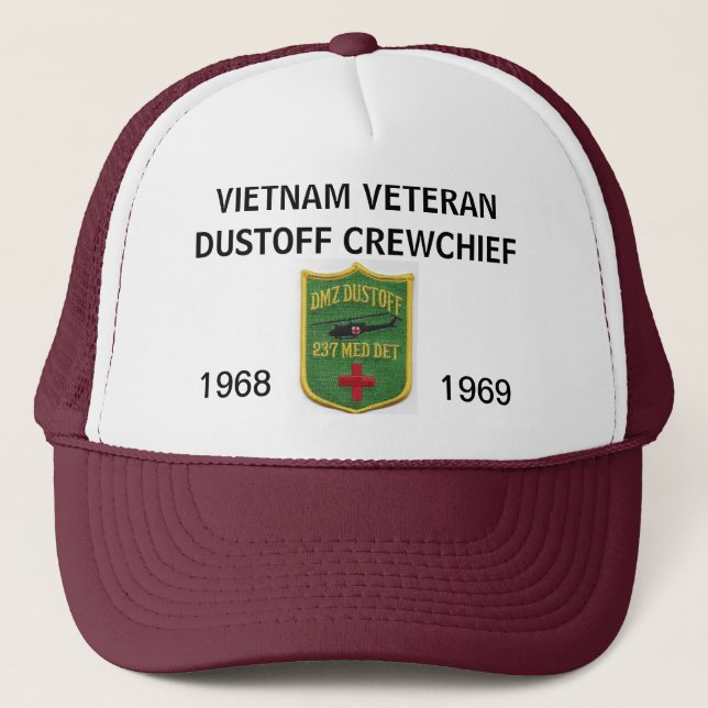 237th DUSTOFF CREWCHIEF MASCHEN-HUT Truckerkappe (Vorderseite)
