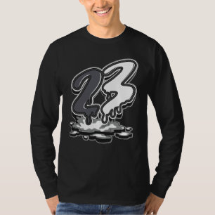 23 Drip Low Panda Schwarz Weiß Passend T-Shirt