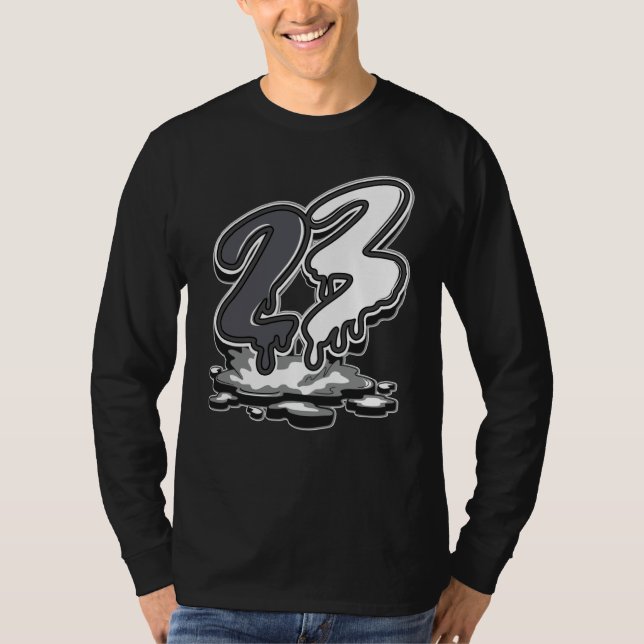 23 Drip Low Panda Schwarz Weiß Passend T-Shirt (Vorderseite)
