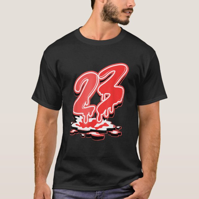 23 Drip Retro Weiße Infrarot 7s passend T-Shirt (Vorderseite)