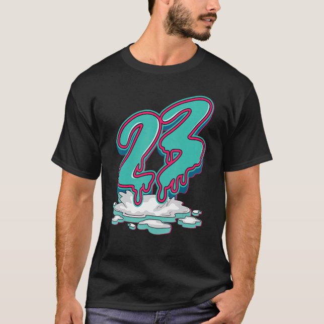 23 Dripping Aurora Green 13s Unisex Matching T-Shirt (Vorderseite)