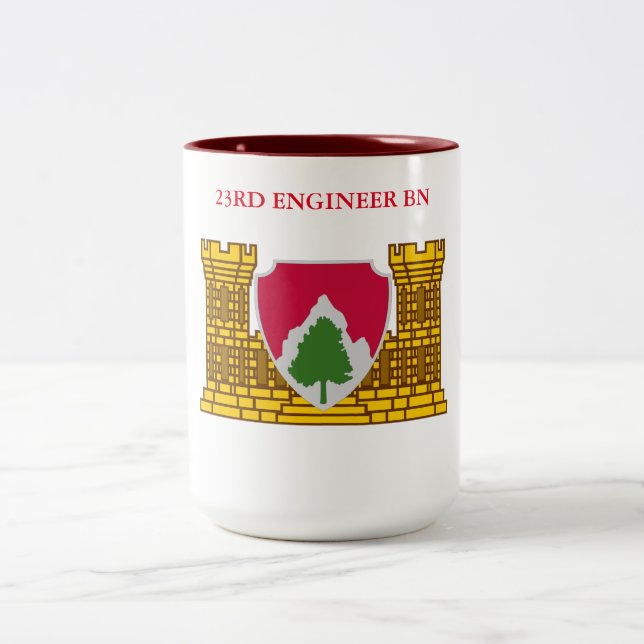 23. ENGINEER BATTALION  ZWEIFARBIGE TASSE (Mittel)
