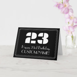 23. Geburtstag: Art Deco inspirierter Look "23" & Karte