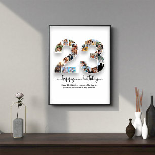 23. Geburtstag Foto Collage Poster