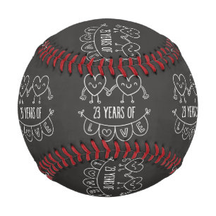 23. Geburtstag Geschenk Chalk Herzen Baseball