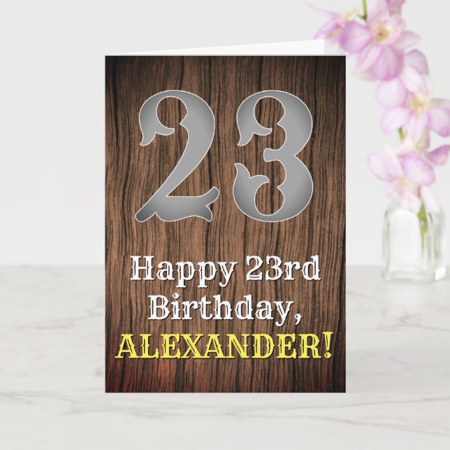 23. Geburtstag: Inspirierter Country Western Look, Karte (Orchidee)