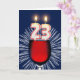 23. Geburtstag mit Wein und Kerzen Karte (Orchid)