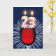 23. Geburtstag mit Wein und Kerzen Karte (Yellow Flower)