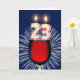 23. Geburtstag mit Wein und Kerzen Karte (Small Plant)