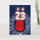 23. Geburtstag mit Wein und Kerzen Karte (Vorderseite)