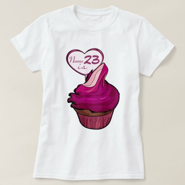 23. Geburtstags-Kuchen-T - Shirts (Design vorne)