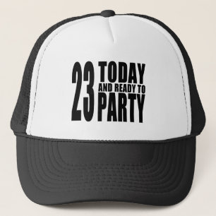23. Geburtstags-Partys: 23 heute u. bereiten Sie Truckerkappe