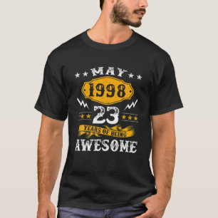 23. Geburtstagsdekorationen Mai 1998 Männer Frauen T-Shirt