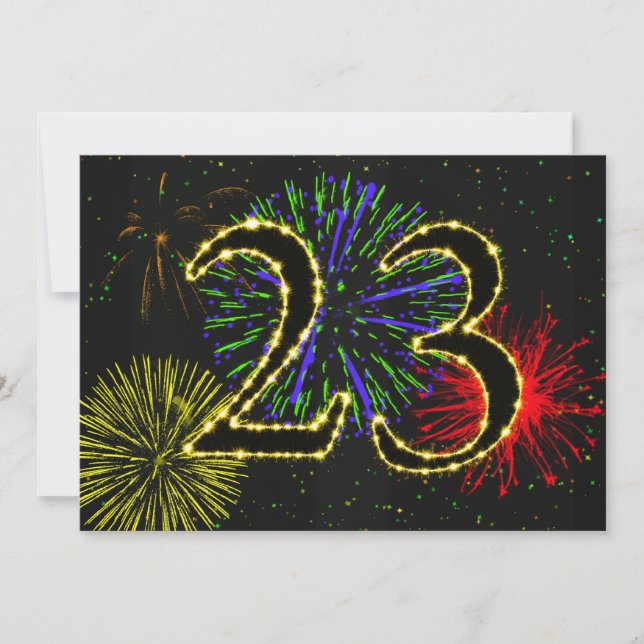 23. Geburtstagsparty Einladung (Vorderseite)