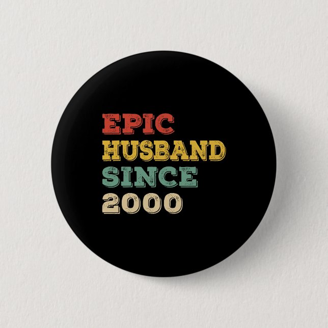 23. Hochzeitstag für Him Epic Husband Sinc Button (Vorderseite)
