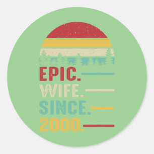 23. Hochzeitstag für ihre epische Ehefrau seit 2. Runder Aufkleber