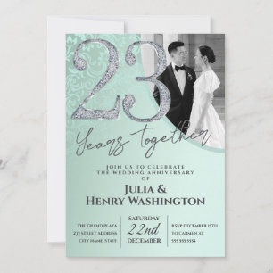 23. Hochzeitstag Gentle Green Einladung