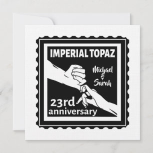 23. Hochzeitstag Imperial Topaz Einladung