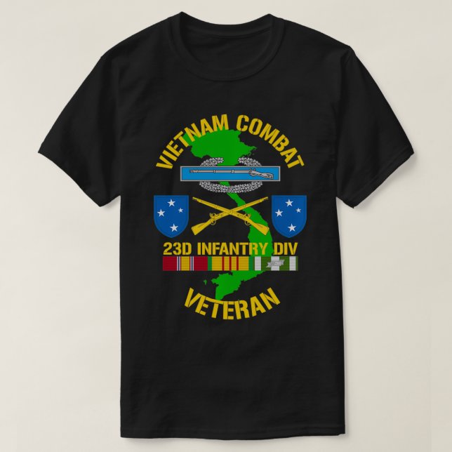 23. Infanterie Division Vietnam Combat Veteran T-Shirt (Design vorne)