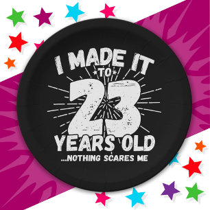23 Jahre alt Sarcastic Meme Funny 23. Geburtstag Pappteller
