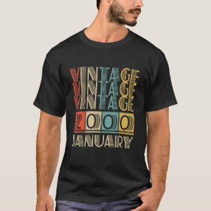 23 Jahre alt Vintag gemacht im Januar 2000 23. Geb T-Shirt